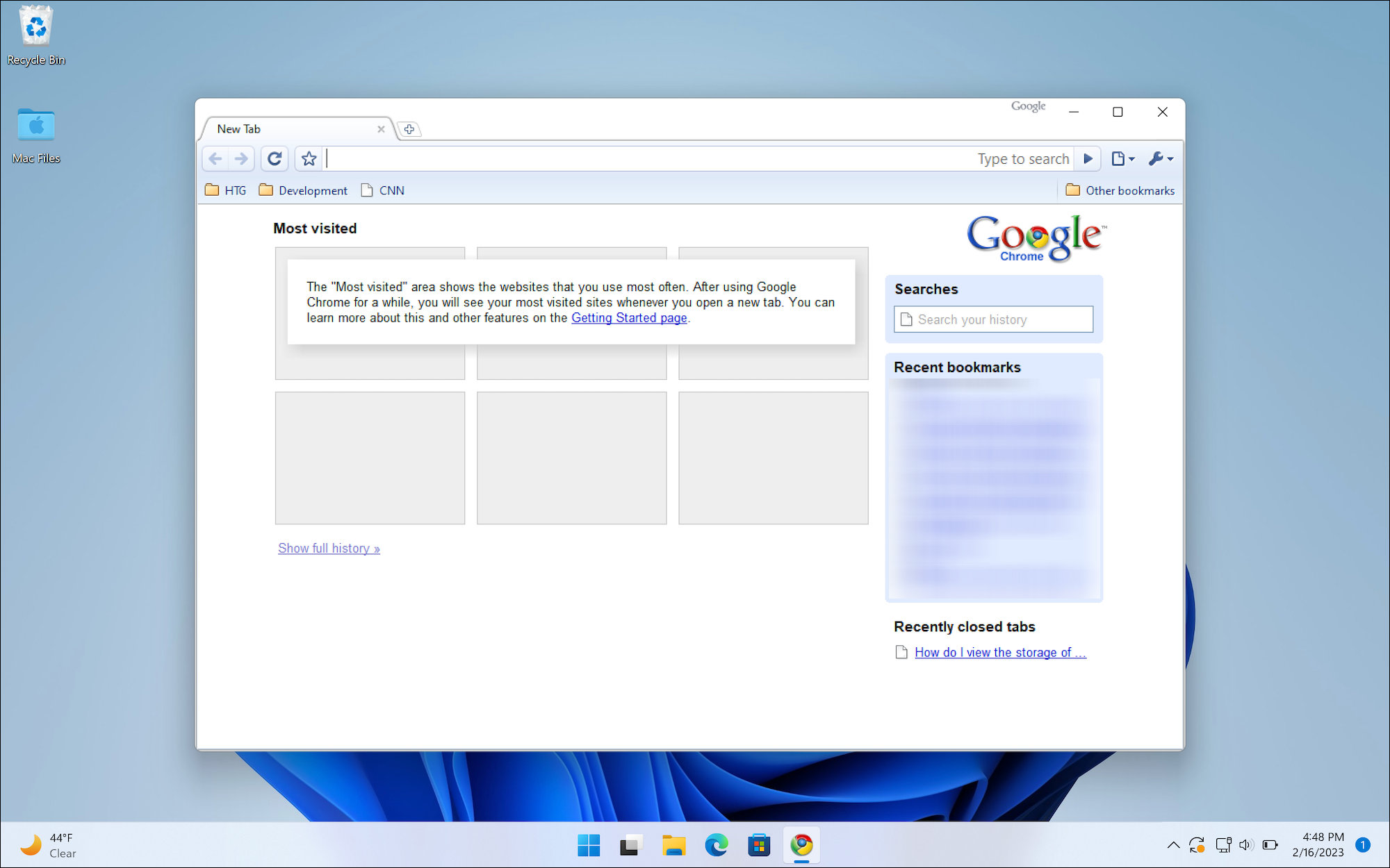 Windows 11'de Chrome 1.0