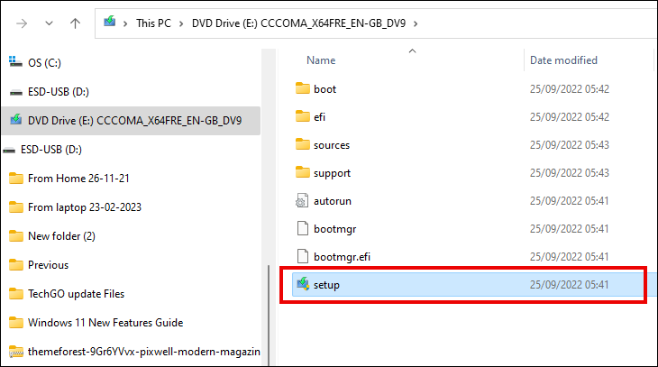 マウントされた iso ファイルの内容