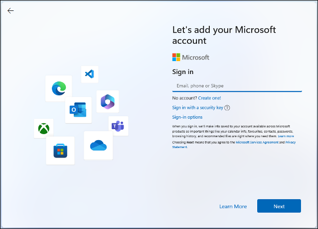 Windows セットアップですぐに使用できるエクスペリエンス