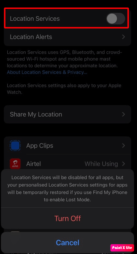 отключить ползунок службы определения местоположения | iPhone 11 перегревается iOS 15