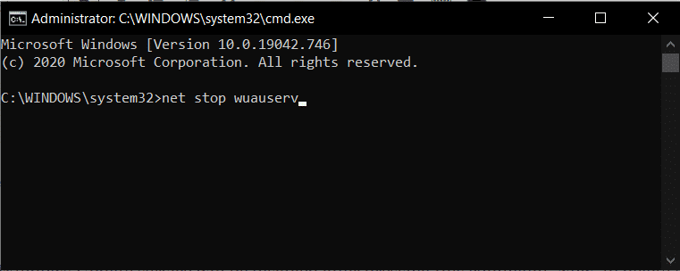 net stop wuauserv | Actualizarea Windows a eșuat cu eroarea 0x80242016