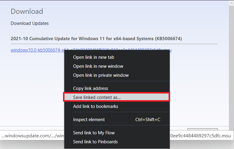Descărcarea fișierului .msu | Actualizarea Windows a eșuat cu eroarea 0x80242016