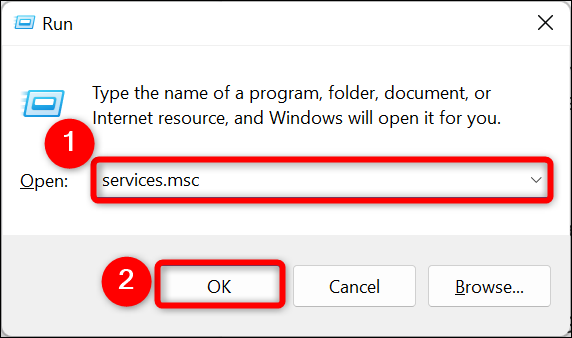 Buka Layanan Windows.