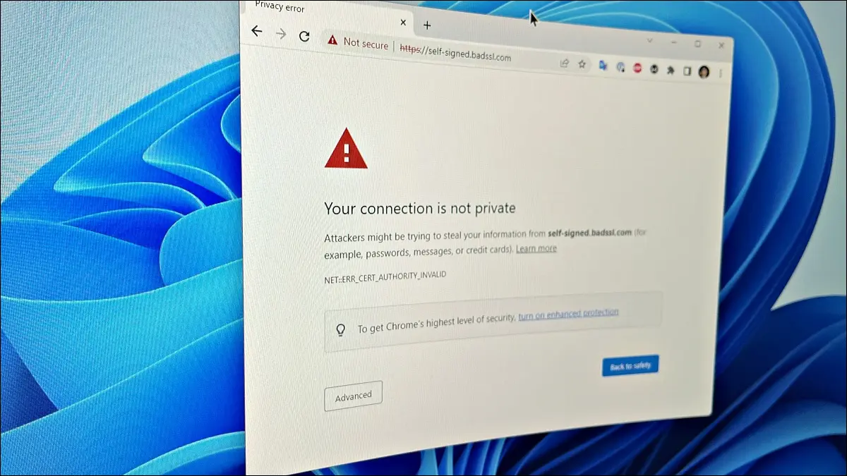 kesalahan err-cert-authority-invalid di Chrome