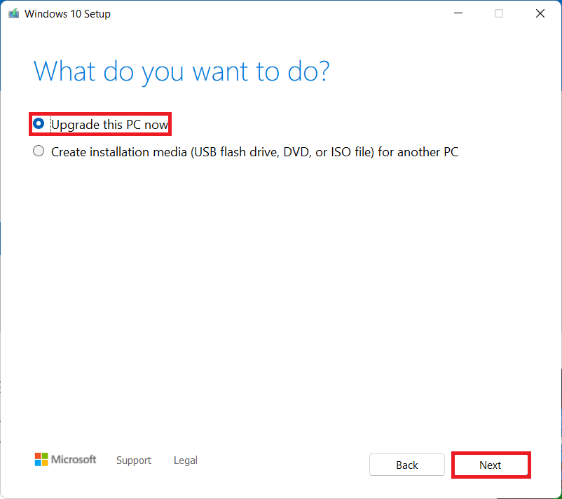 Windows 10 kurulumu.