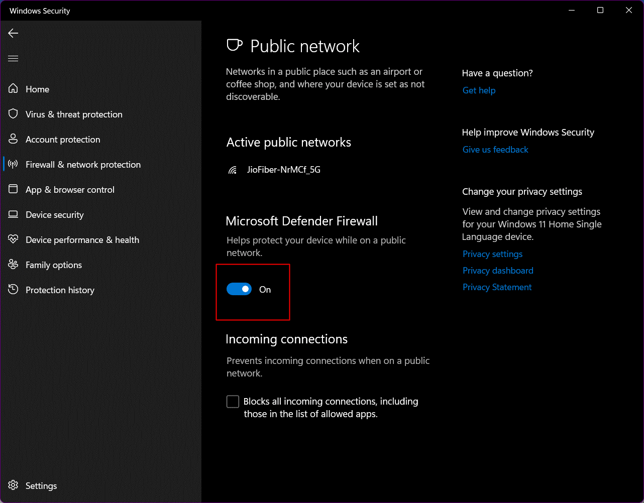Microsoft Defender 방화벽을 전환하고 끕니다. 업데이트 확인 시 Genshin Impact 멈춤을 수정하는 방법