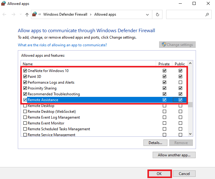 haga clic en Aceptar para guardar los cambios. Reparar el servidor RPC no está disponible en Windows 10