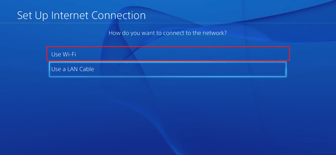 selezionare Usa Wi-Fi. Correggi l'errore 429 di Titanfall 2 su PS4