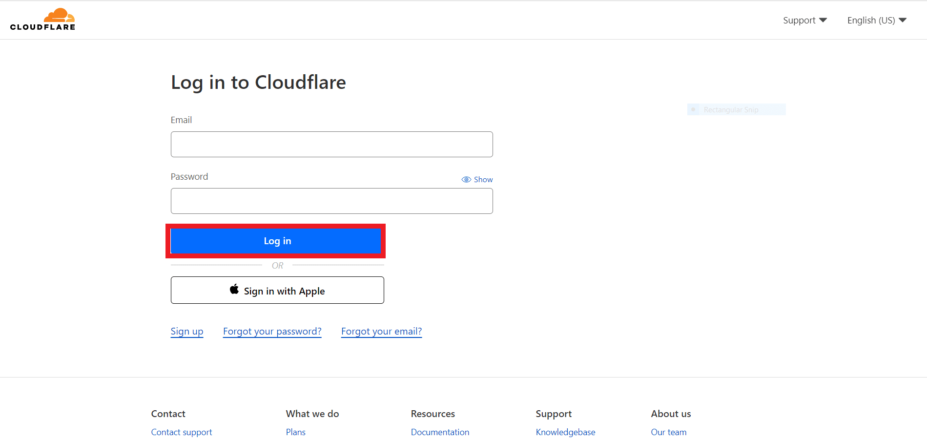 se connecter à cloudflare