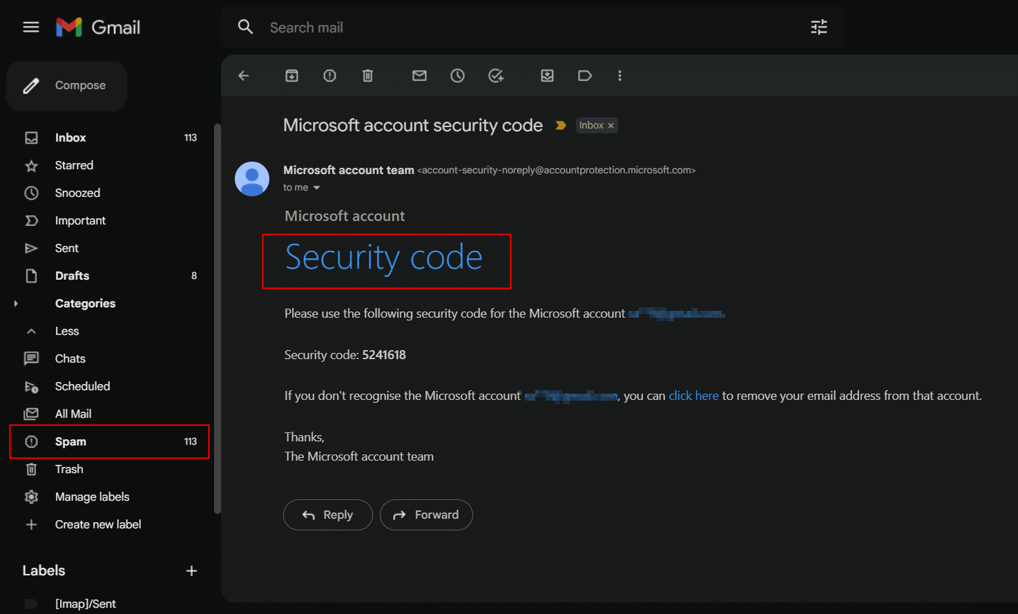 Faceți clic pe folderul Spam. 12 moduri de a remedia eroarea de verificare a mesajului care nu trimite Microsoft