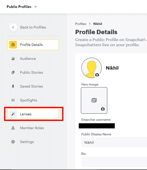 Klik Lenses untuk melihat lensa Anda. Cara Membuat Filter Snapchat Gratis