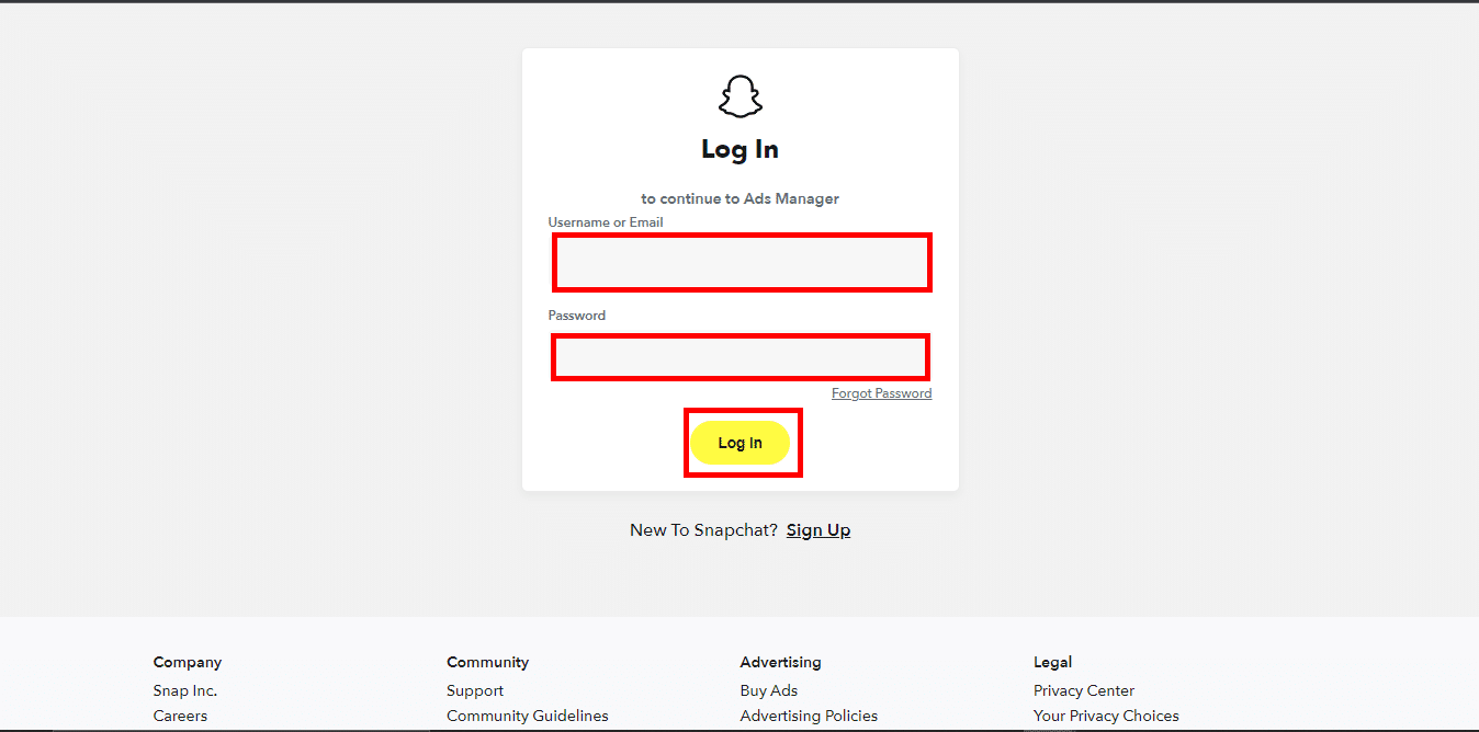 Masuk akun Snapchat Anda. Cara Membuat Filter Snapchat Gratis