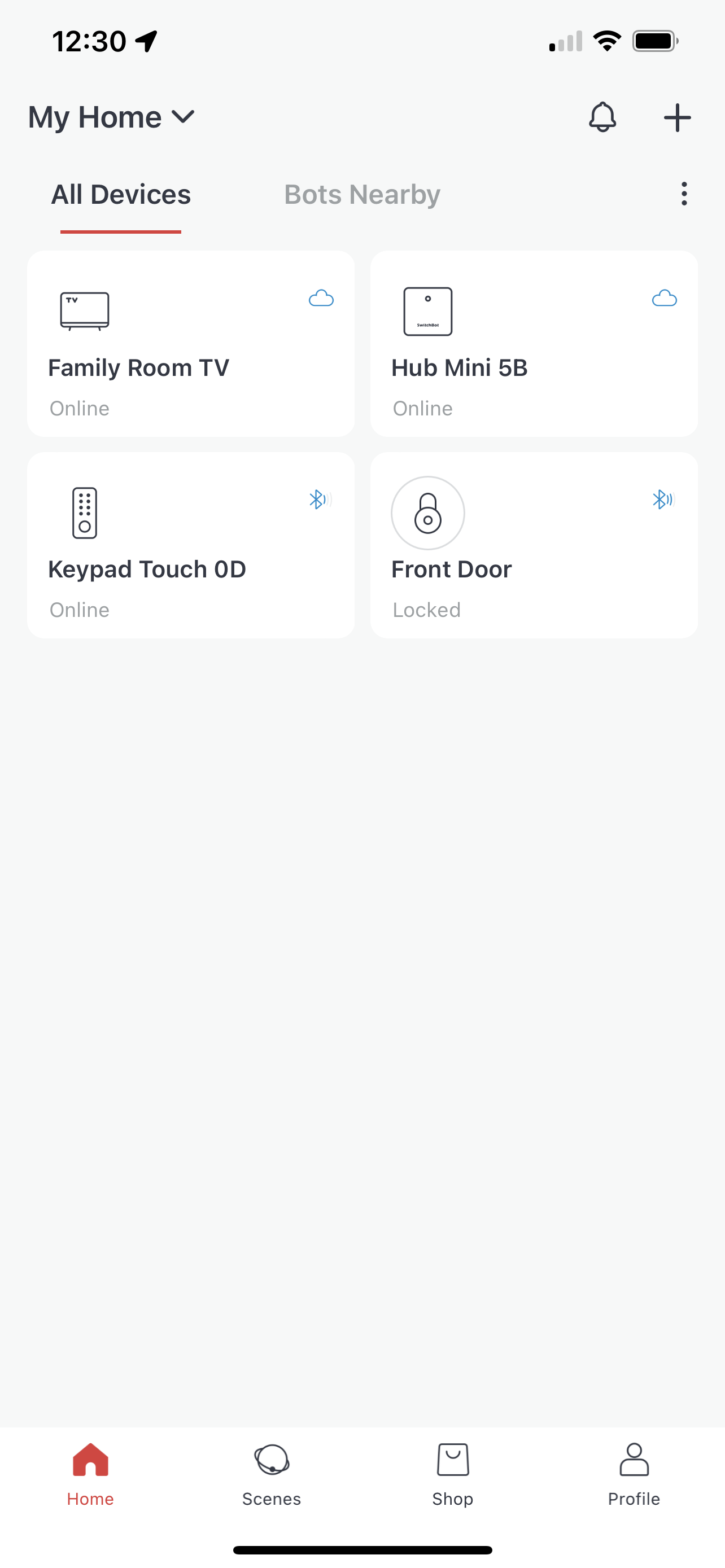 Bild der SwitchBot-App