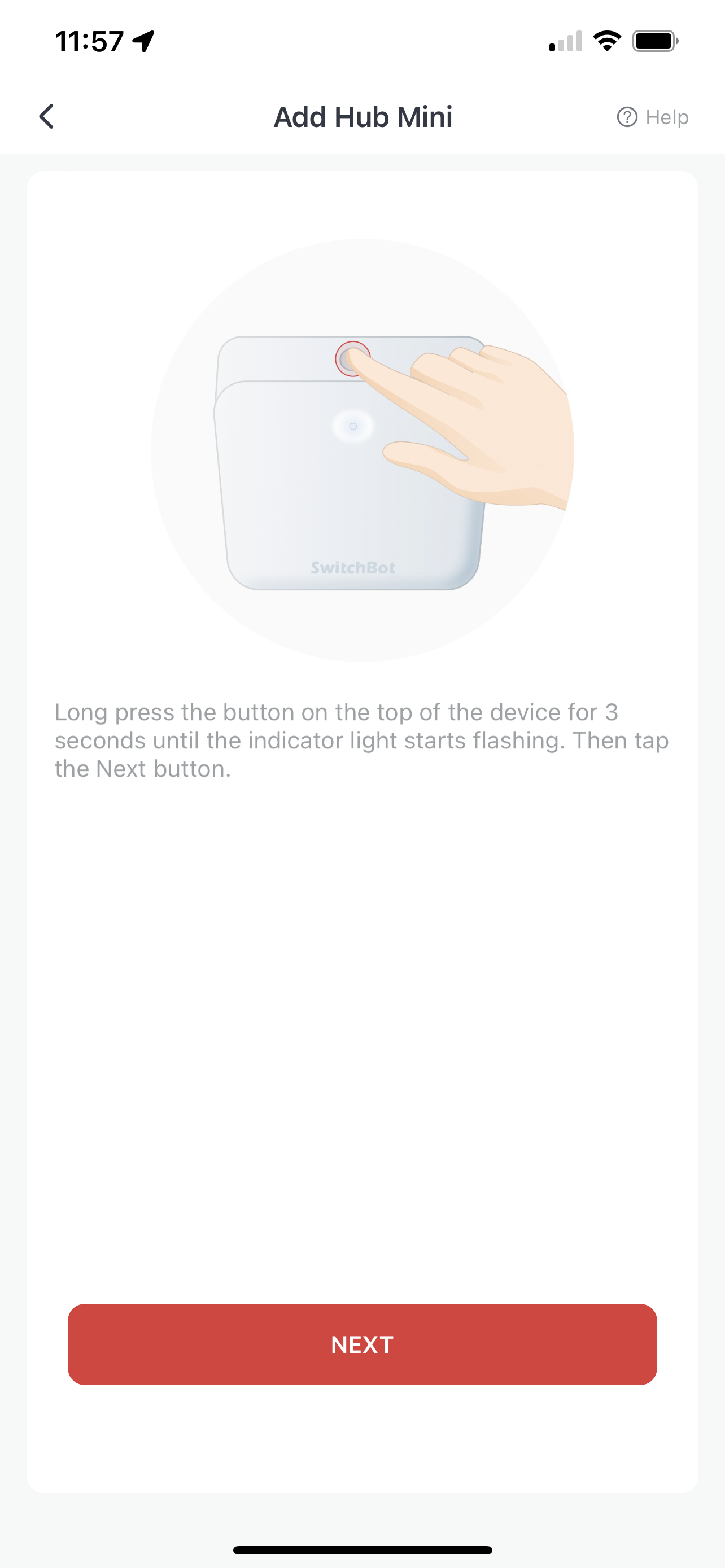 Bild der SwitchBot-App