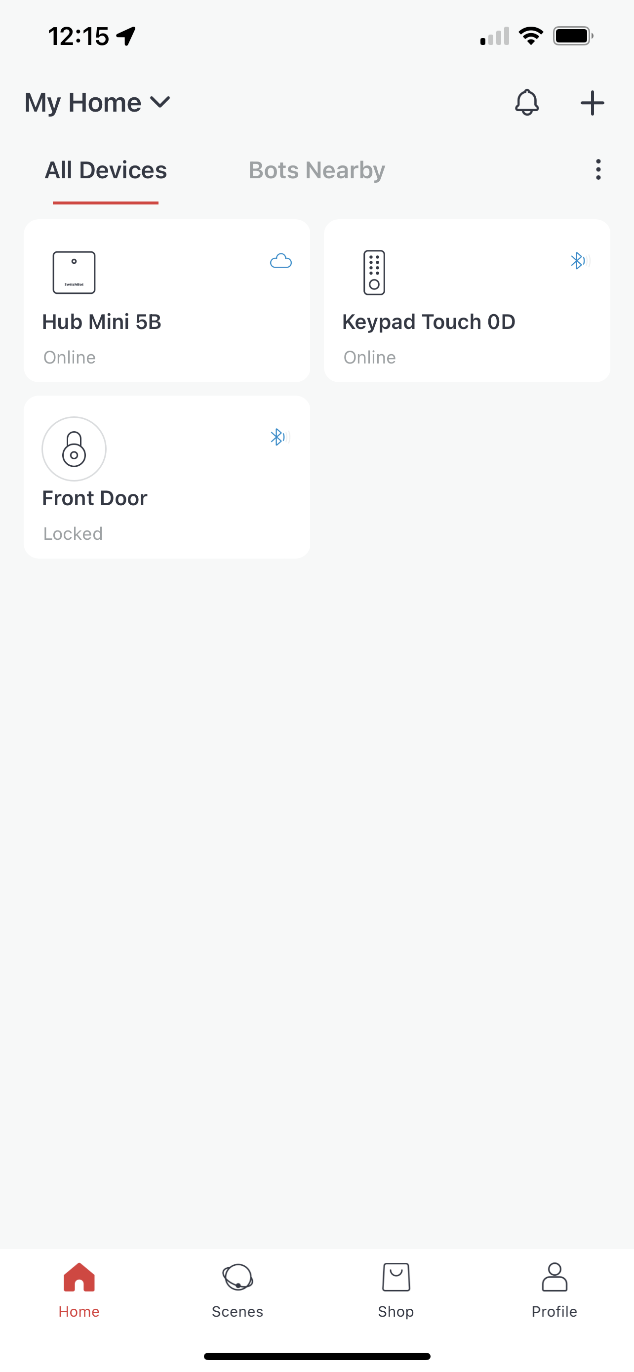 Bild der SwitchBot-App