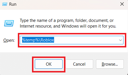 apri la cartella temporanea di Roblox