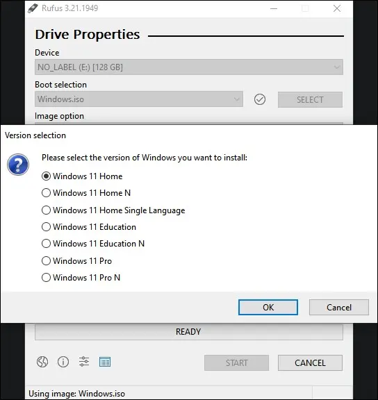 インストールする Windows 11 バージョンの選択