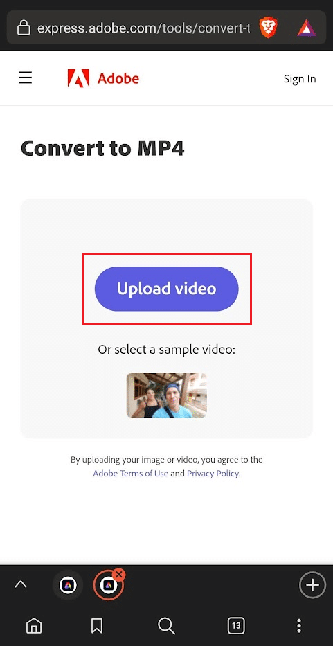 แตะที่อัปโหลดวิดีโอแล้วเลือก GIF ที่ต้องการจากแกลเลอรีโทรศัพท์ของคุณ | วิธีเพิ่ม GIF ของคุณเองใน Instagram Story บน Android