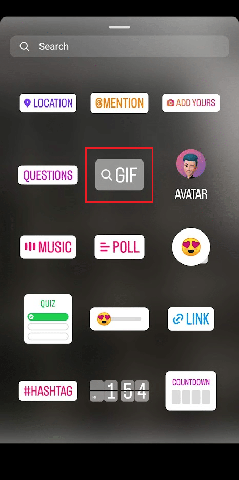 แตะที่สติกเกอร์ GIF
