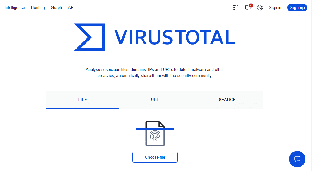 ウイルストータル。 15 の最高の無料ファイル ハッシュ チェッカー ツール