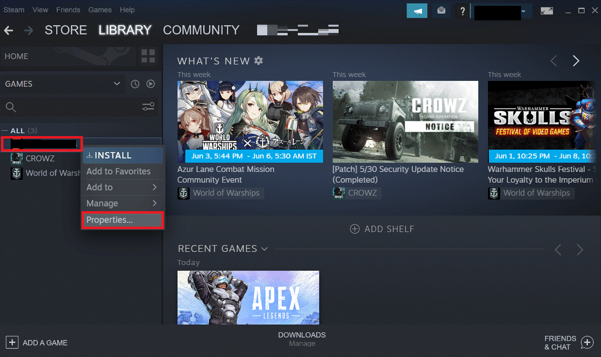 Faceți clic dreapta pe jocul PUBG și faceți clic pe Proprietăți. Remediați blocarea PUBG la lansare