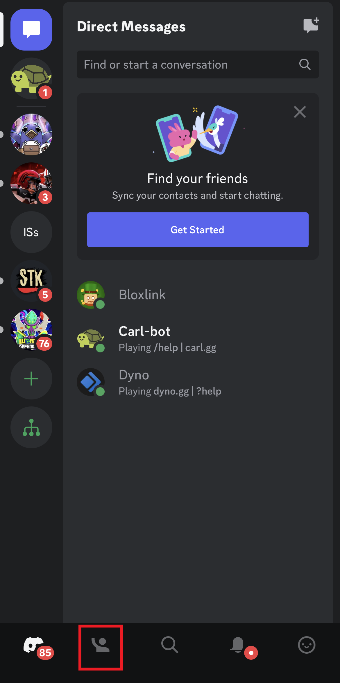 Atingeți pictograma persoană care flutură. Cum să anulezi prietenia cuiva pe Discord pe iPhone