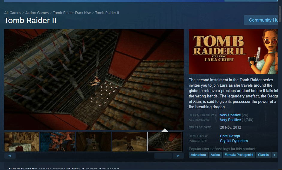 Tomb Raider II Pumnalul din Xian. Toate jocurile pentru PC Tomb Raider în ordine
