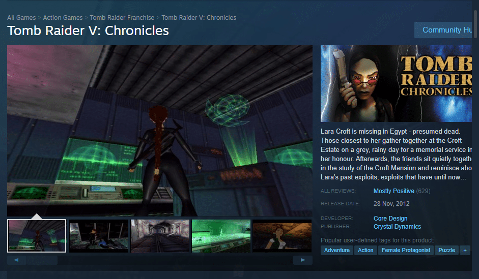 Cronicile Tomb Raider. Toate jocurile pentru PC Tomb Raider în ordine
