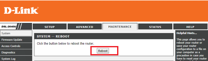 нажмите перезагрузку, чтобы исправить dns_probe_finished_bad_config
