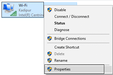 Свойства Wi-Fi