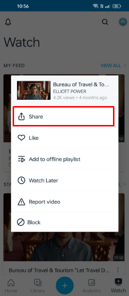 Paylaş düğmesine dokunarak paylaşılabilir bağlantısını panonuza kopyalayın. | Özel Vimeo Videoları Nasıl Ücretsiz İzlenir