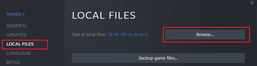 klik pada FILE LOKAL - Telusuri... | Di mana Data Steam Disimpan?