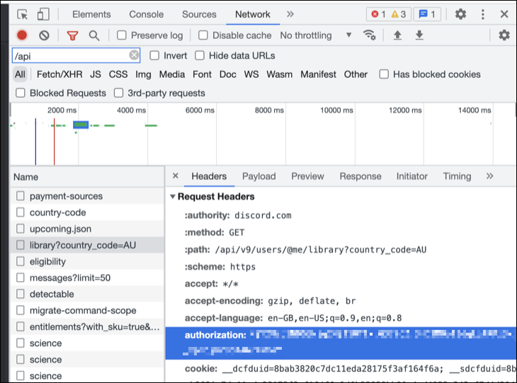 ابحث عن رمز Discord المميز الخاص بك باستخدام أدوات مطور المستعرض الخاص بك