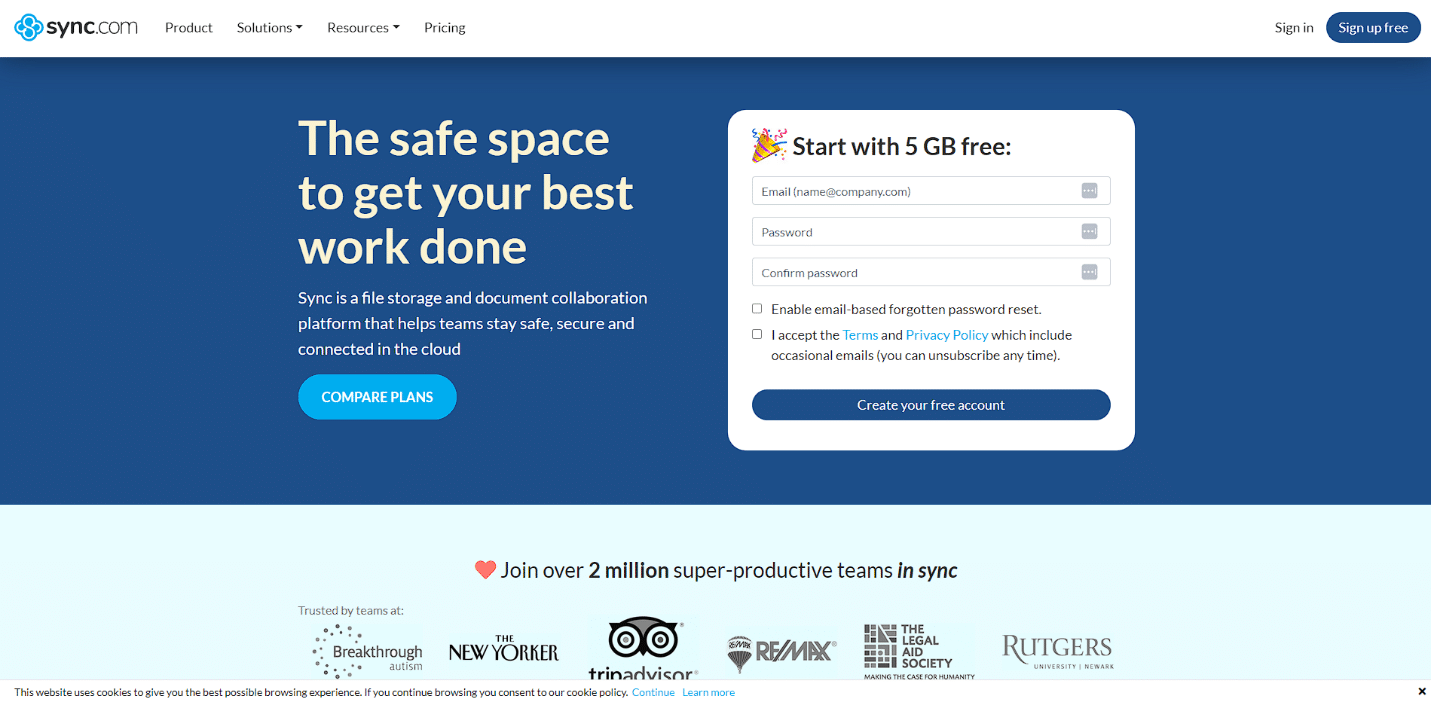Sync.com. 22 أفضل بدائل Dropbox