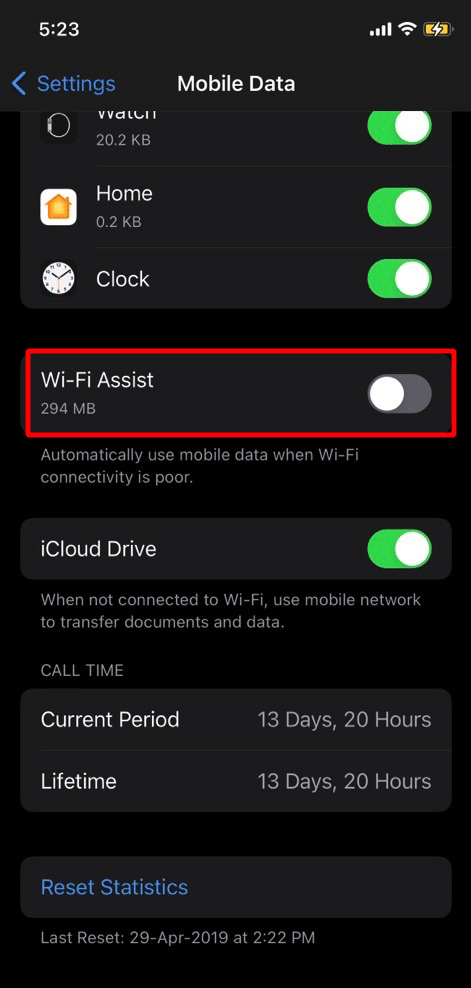 wifi yardımını kapat