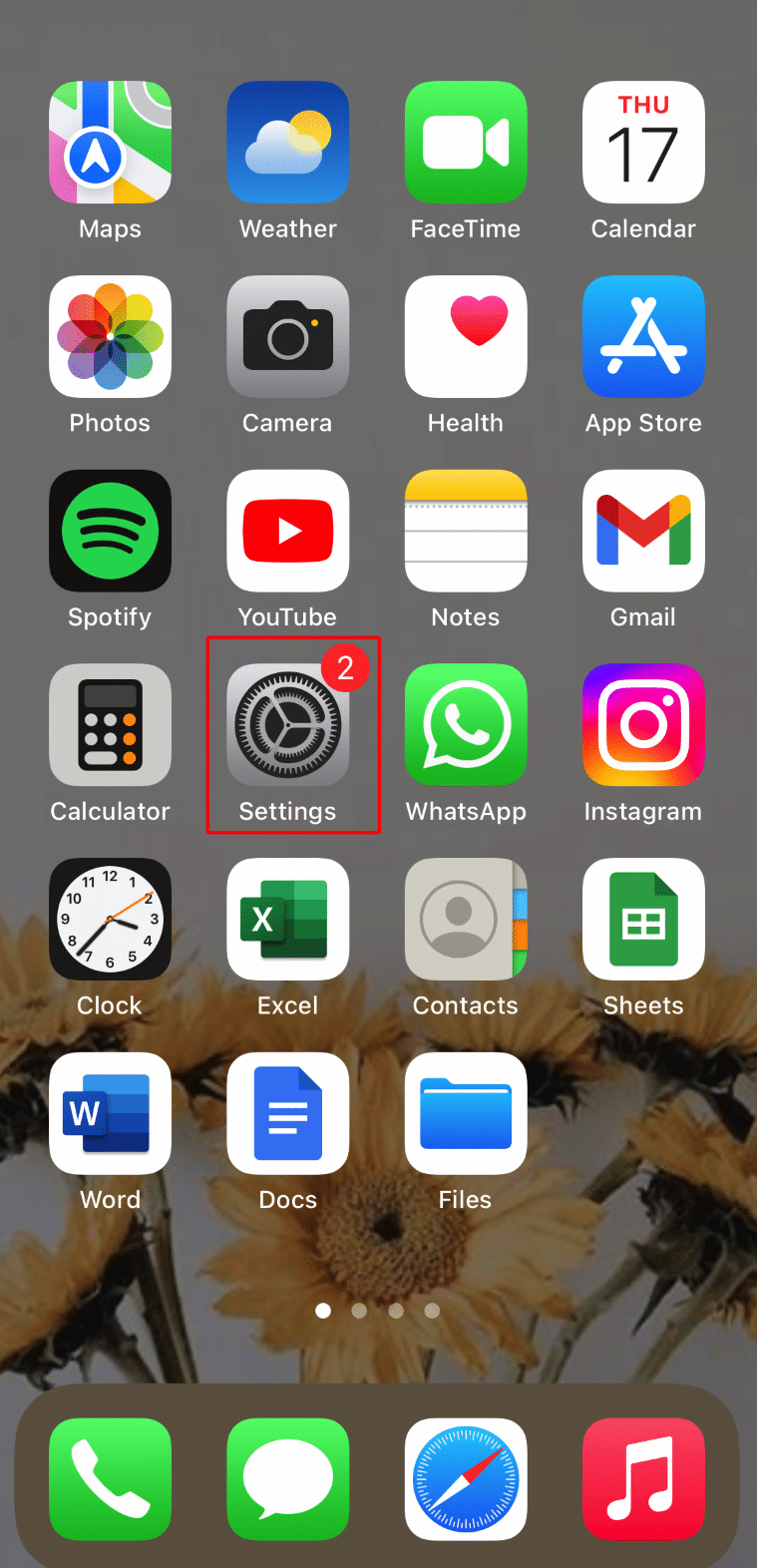 ayarlar seçeneğine gidin. iPhone Kilitliyken Wi-Fi Bağlantısının Kesilmesini Düzeltin