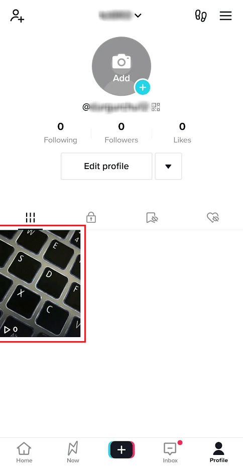 Application TikTok - lire la vidéo téléchargée