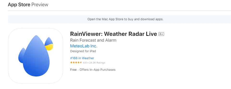 RainViewer: رادار الطقس المباشر