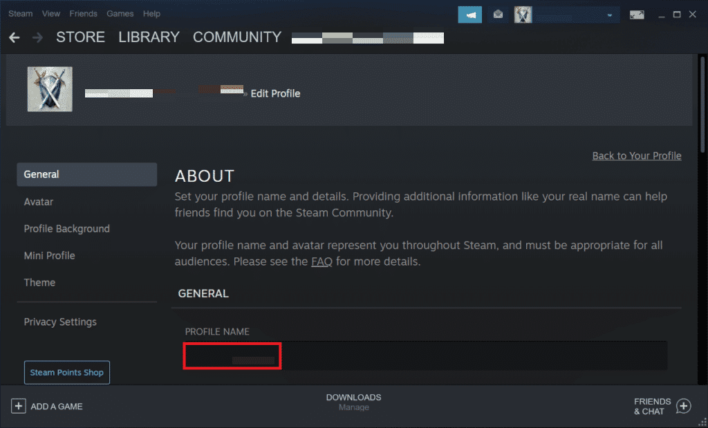 mudança de nome da conta steam