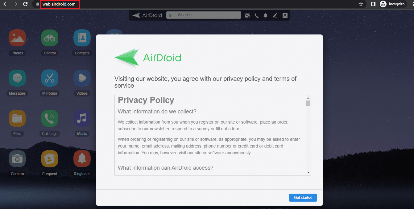 Halaman web resmi AirDroid | Cara Membaca Pesan Teks dari Ponsel Lain Tanpa Diketahui Secara Gratis