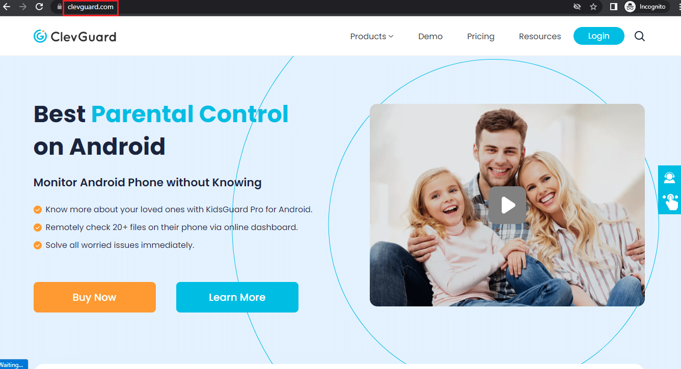 Halaman web resmi ClevGuard
