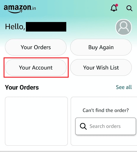 Hesabınıza dokunun | Amazon'da Tam Kredi Kartı Numarası Nasıl Görülür?