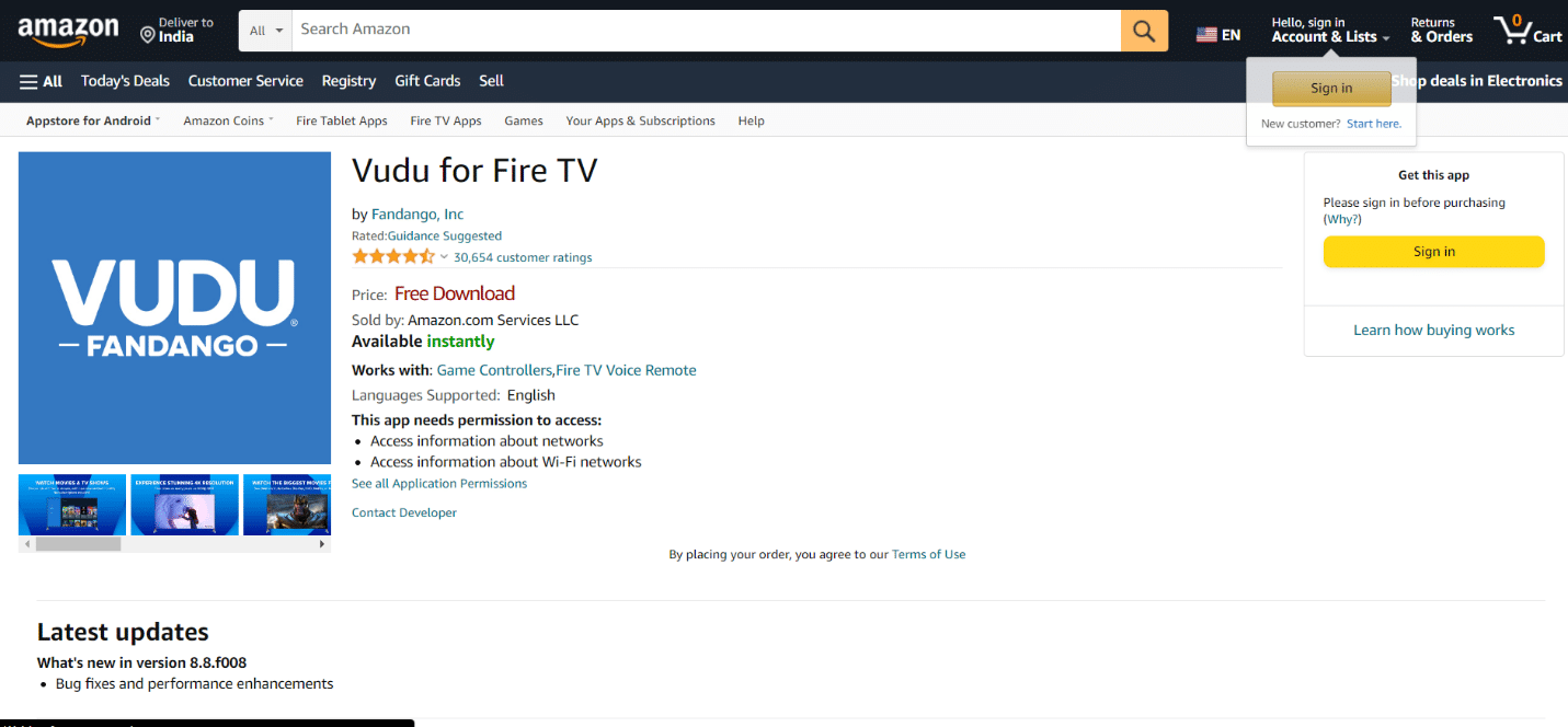 Vudu. 26 Aplikasi Film Gratis Terbaik untuk Firestick