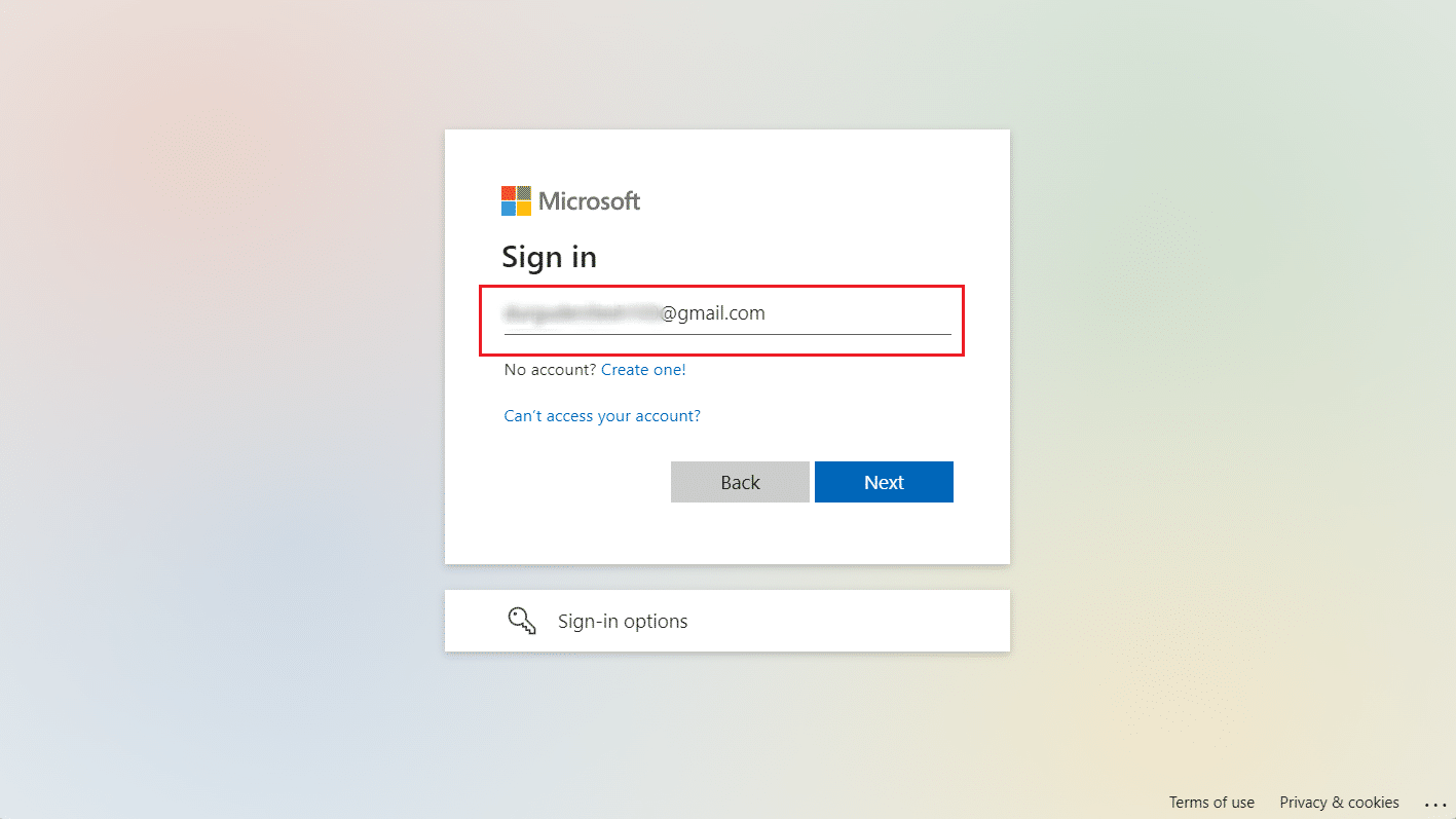 Kunjungi halaman Masuk Microsoft dan Masuk ke akun Anda