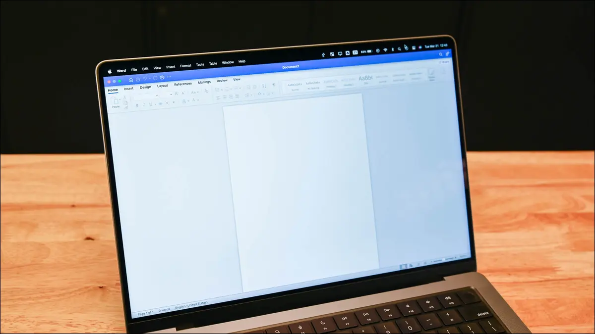 Word terbuka di Mac