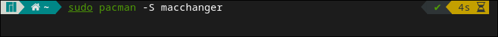 Manjaroにmacchangerをインストールする