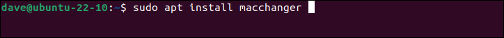 Ubuntu に Macchanger をインストールする