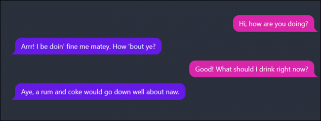 一個例子對話。