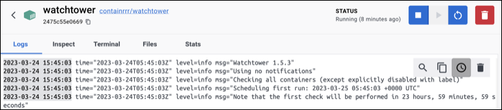 Vérifier les journaux Watchtower dans Docker