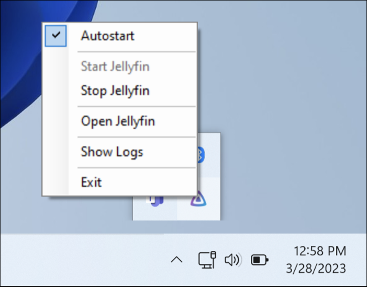 Quitter Jellyfin sous Windows